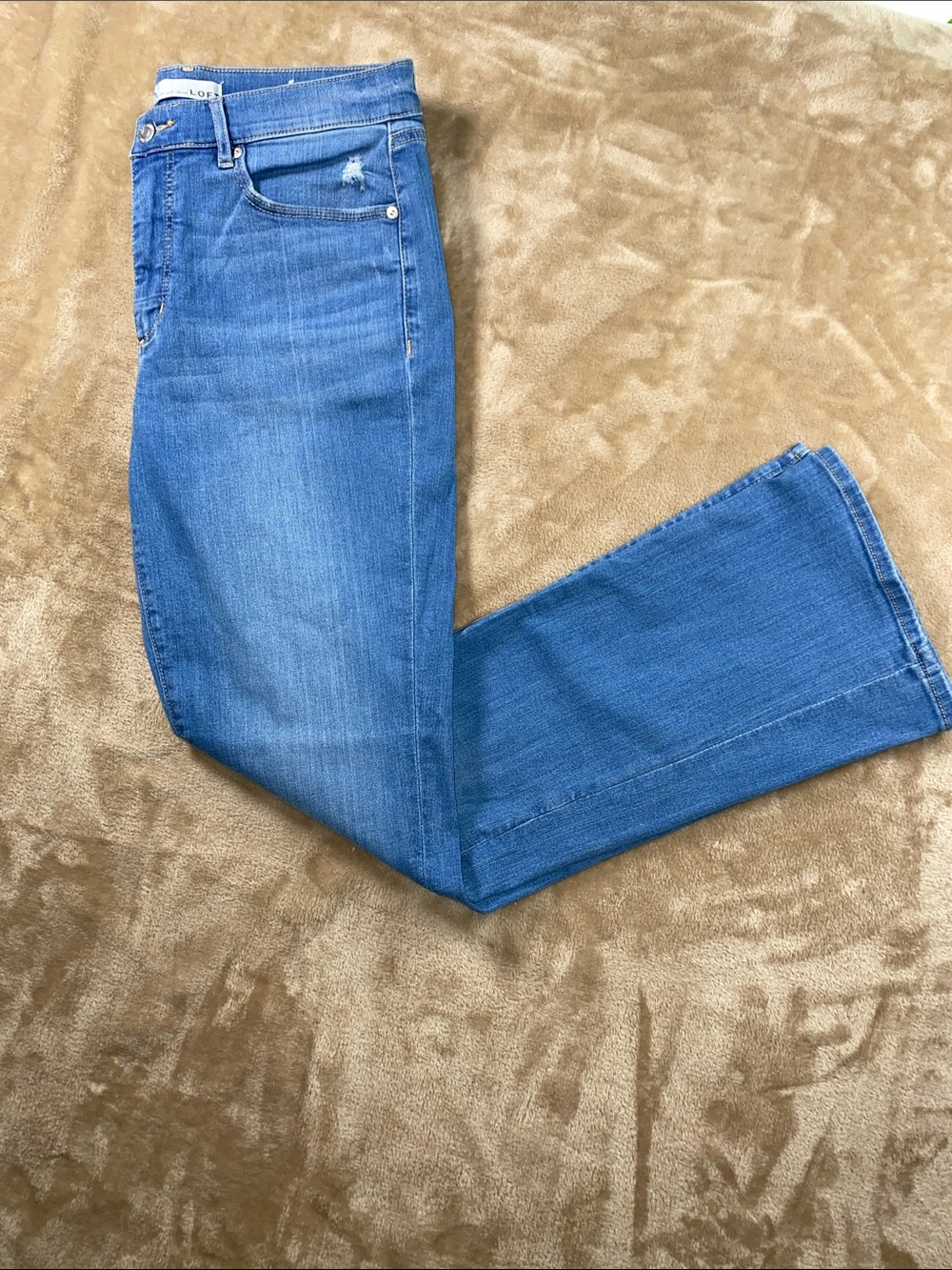 LOFT Medium Blue Flare High waist Denim Jeans